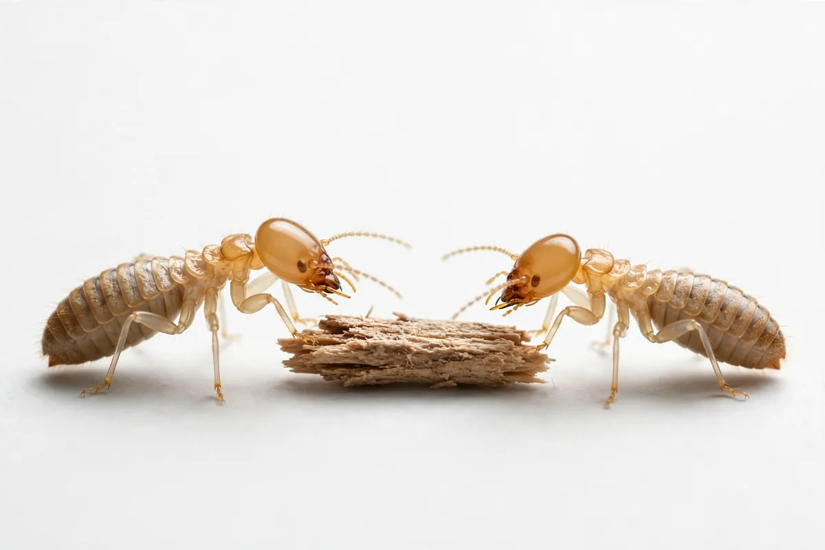 Termites beside wood